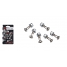 ACCEL KOMPLET ŚRUB ZĘBATKI TYLNEJ Z NAKRĘTKAMI (6 SZT.) M8X34MM
