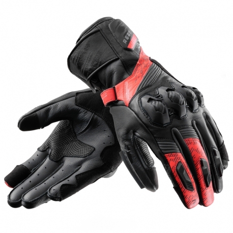RĘKAWICE MOTOCYKLOWE REBELHORN VIPER BLACK, GREY, FLUO RED