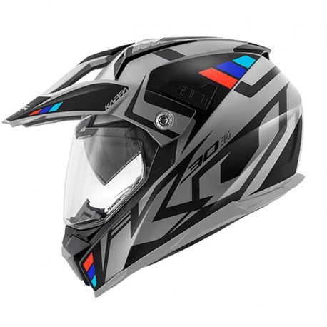 KAPPA KASK KV30 EVO GRAYER DUAL OFF ROAD Z SZYBĄ I BLENDĄ KOLOR SZARY MAT/CZARNY ROZM. XS/54 ( HOMOLOGACJA ECE 22R06 )