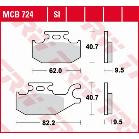 TRW LUCAS ZF KLOCKI HAMULCOWE KH ORGANIC BENELLI CAFFE NERO 250 '08-, SUZUKI UH 125 BURGMAN '07-, UX 125/150 SIXTEEN '08-'13, UH