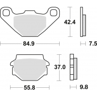 TRW LUCAS KLOCKI HAMULCOWE KH67 SINTER OFFROAD APRILIA PEGASO 650 91-00, KAWASAKI KLR 250 84-05, GPZ 500 88-04, KLE 500 91-07, K