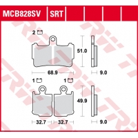 TRW LUCAS KLOCKI HAMULCOWE KH499/4 SINTER STREET HONDA VFR 1200 10-16, PRZÓD