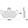 TRW ZF KLOCKI HAMULCOWE KH407 KH246 SINTER STREET BMW K1 88-93, K 100 89-92, R 1100 GS / R / RS / RT / S / ST 93-06, R 1150,GS 9