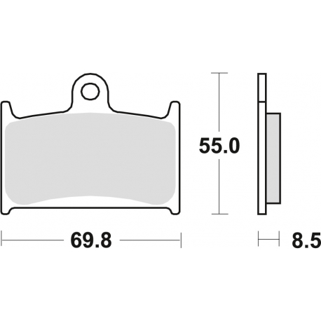 TRW LUCAS KLOCKI HAMULCOWE KH145 KH236 ORGANIC SUZUKI GSXR 750 88-93, GSXR 1100 89-92, TRIUMPH DAYTONA 955 96-06, SPEED TRIPLE 9