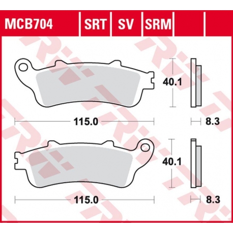 TRW LUCAS ZF KLOCKI HAMULCOWE KH281 SINTER HONDA NSS 250 JAZZ '01-'04, FJS 400 SILVERWING '06-'08, FJS 600 SILVERWING '01-'10 PR