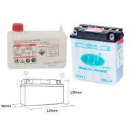 LANDPORT AKUMULATOR YB5L-B (MD LB5L-B) 12V 5AH 121X61X131 (12N5-3B) OBSŁUGOWY - ELEKTROLIT OSOBNO (4) UE2019/1148