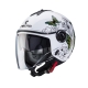 CABERG KASK OTWARTY JET Z BLENDĄ MODEL RIVIERA V4X MUSE KOLOR ŻÓŁTY/ZIELONY (MOTYLE/KWIATY) ROZMIAR S