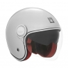 NOX PREMIUM KASK OTWARTY JET HERITAGE SOLID KOLOR SREBRNY ROZMIAR S