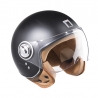 NOX PREMIUM KASK OTWARTY JET IDOL SOLID KOLOR CZARNY MAT ROZMIAR S