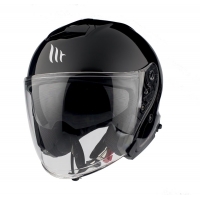 MT WYPRZEDAŻ KASK OTWARTY JET Z BLENDĄ THUNDER 3 SV JET SOLID GLOSS BLACK KOLOR CZARNY POŁYSK ROZMIAR S