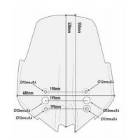 KAPPA SZYBA KAWASAKI VERSYS 1000 (17-18) 53 X 48 CM PRZEZROCZYSTA