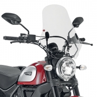 KAPPA SZYBA DUCATI Scrambler 400 (16-19), Scrambler Icon 800 (15-19) 48 X 43,5 CM PRZEZROCZYSTA - POTRZEBNE MOCOWANIE A7407A