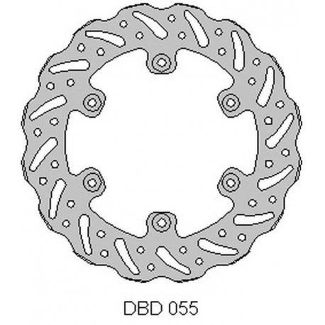 DELTA BRAKING TARCZA HAMULCOWA TYŁ GAS-GAS 125/200/250/300/450 '95-21, WAVE (220X108,2X4MM) (6X6,5MM) (NG1057)