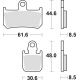TRW ZF KLOCKI HAMULCOWE KH442/4 SINTER STREET YAMAHA R1 06-14, MT-01 05-12, XV 1700 09-16, PRZÓD