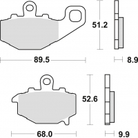 TRW LUCAS KLOCKI HAMULCOWE KH192 SINTER STREET KAWASAKI ZX6R 600 94-16, ZX6R 636 02-06, ER6 06-16, VERSYS 650 07-14, Z 750 04-06