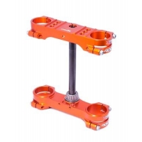 XTRIG PÓŁKI ZAWIESZENIA PRZEDNIEGO ROCS TECH TRIPLE CLAMPS KTM SX 85 '14-'24 (OFFSET 14MM) KOLOR POMARAŃCZOWY