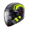 CABERG PROMOCJA KASK SZCZĘKOWY FLIP-UP MODEL HORUS X ROAD KOLOR SZARY MAT/CZARNY/ŻÓŁTY FLUO ROZMIAR XL (PINLOCK W ZESTAWIE)