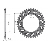 SUNSTAR ZĘBATKA TYLNA 4482 59 YAMAHA XVS 125 DRAG STAR 00-05 (JTR1874.59) (ŁAŃC. 428) (448259JT)