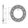 SUNSTAR ZĘBATKA TYLNA 241 39 YAMAHA XJR 1300 '04-'06, MT-01 '05-'11 (JTR479.39) (ŁAŃC. 530) (24139JT)