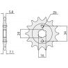 SUNSTAR ZĘBATKA PRZEDNIA 2247 14 KTM 125 DUKE '11-'21, KTM 200 DUKE '12-'20 (JTF1903.14) (ŁAŃC. 520) (224714JT)
