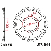 JT ZĘBATKA TYLNA 4529 44 TRIUMPH 1200 SCRAMBLER XC/XE '19 (452944JT) (ŁAŃC. 525)