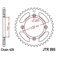 JT ZĘBATKA TYLNA 4486 49 KTM SX 85 '04-'24, 105 XC '07-'11 (448649JTZBK)* (ŁAŃC. 428) KOLOR CZARNY