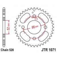 JT ZĘBATKA TYLNA 4621 31 KYMCO MXU/MXR50/150 '02-'13 (462131JT) (ŁAŃC. 520)