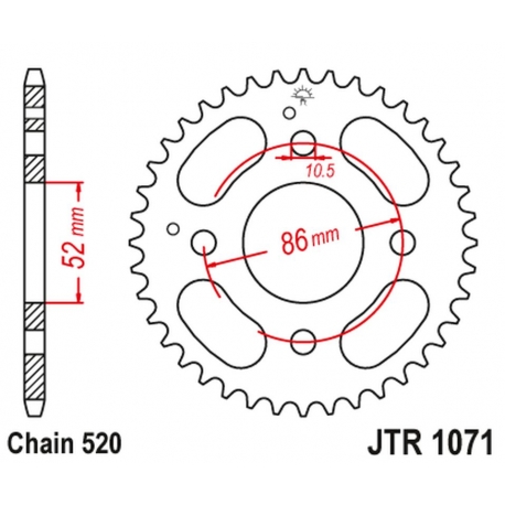 JT ZĘBATKA TYLNA 4621 31 KYMCO MXU/MXR50/150 '02-'13 (462131JT) (ŁAŃC. 520)