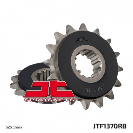 JT ZĘBATKA PRZEDNIA 2068 15 Z GUMĄ HONDA CBR 600F '99-'12, CBR 650F '14-'16 (-1) (206815JTRB) (ŁAŃC. 525)