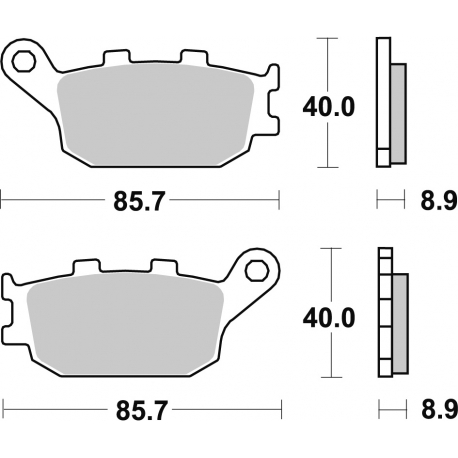 TRW LUCAS KLOCKI HAMULCOWE KH174 ORGANIC HONDA CBF 500 04-08, CB 600 HORNET 98-15, CBF 600 04-13, CBR / RR 600 91-07, NC 700 / 7