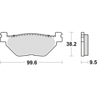 TRW ZF KLOCKI HAMULCOWE KH319/2 ORGANIC YAMAHA TDM 900 02-14, XV 950 13-, XT 1200 Z 10-, FJR 1300 01-, XVS 1300 07-16, XV 1700 0