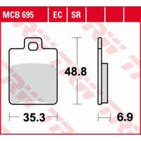 TRW LUCAS ZF KLOCKI HAMULCOWE KH260 ECO ORGANIC CPI GTR 50/200 '03-, GTR 125 '03-'14, GILERA STALKER 125 '97-'06, PIAGGIO FLY 10