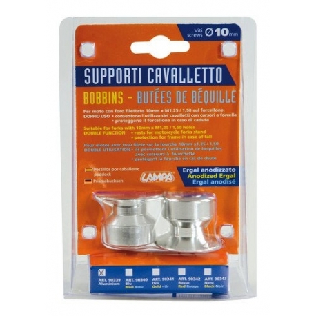 90339 Bobbins kit for forked stands - 10 mm – Aluminium