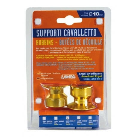 90341 Bobbins kit for forked stands - 10 mm – Gold
