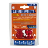 90342 Bobbins kit for forked stands - 10 mm – Red