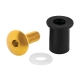 91652 Screen Fit-Kits, rubber nut kits with screw and washers (5 MA) - 10 pcs - Gold
