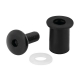 91651 Screen Fit-Kits, rubber nut kits with screw and washers (5 MA) - 10 pcs - Black