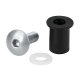 91650 Screen Fit-Kits, rubber nut kits with screw and washers (5 MA) - 10 pcs - Silver
