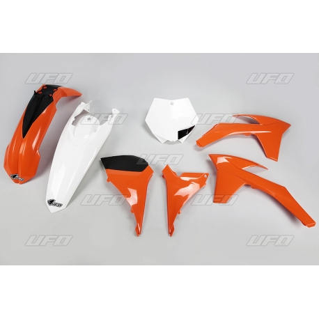 UFO KOMPLET PLASTIKÓW KTM SXF '11-'12, SX '12 KOLOR OEM (POMARAŃCZOWY/BIAŁY) (KT510E999)