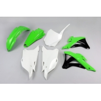 UFO KOMPLET PLASTIKÓW KAWASAKI KX 85 '14-'21 KOLOR OEM '16-'19 (ZIELONY/BIAŁY/CZARNY) (KA222E999A)