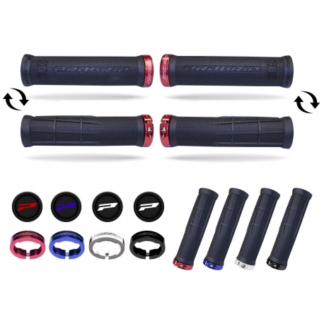 PROGRIP MANETKI PG995 ATV / JET SKI / MTB (22+22MM, DŁ. 120MM) KOLOR CZARNY Z CZARNĄ BLOKADĄ LOCK-ON (995-318) (995-102)