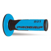 PROGRIP MANETKI PG801 OFF ROAD (22+25MM, DŁ.115MM) KOLOR CZARNY/JASNY NIEBIESKI (DWUSKŁADNIKOWE) (PG801) (801-286)