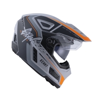 KENNY RACING KASK ADVENTURE MODEL EXPLORER GREY KOLOR CZARNY/SZARY/POMARAŃCZOWY ROZMIAR S (55 - 56 CM)