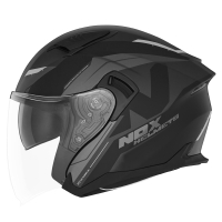 NOX KASK OTWARTY JET Z BLENDĄ N130 KLINT KOLOR CZARNY/SZARY/TYTANOWY MAT ROZMIAR L