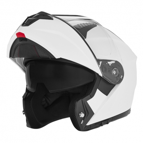 NOX KASK SZCZĘKOWY (FLIP-UP) Z BLENDĄ N968 KOLOR BIAŁY POŁYSK ROZMIAR S