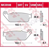 TRW LUCAS KLOCKI HAMULCOWE KH142 SINTER RACING (WYCZYNOWE) BMW C-EVOLUTION 14-, C 650 11-, SUZUKI BURGMAN 650 04- PRZÓD