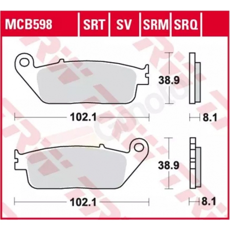 TRW LUCAS KLOCKI HAMULCOWE KH142 SINTER RACING (WYCZYNOWE) BMW C-EVOLUTION 14-, C 650 11-, SUZUKI BURGMAN 650 04- PRZÓD