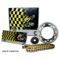 REGINA ZESTAW NAPĘDOWY KTM 950/990 LC8 SUPERMOTO 05-09 (17/41/118/525ZRP) ŁAŃCUCH DO 1300 CMM ZŁOTY (Z-RING), ZĘBATKA P/T SUNSTA