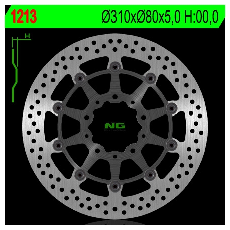 NG TARCZA HAMULCOWA PRZÓD KAWASAKI ZX6R 636 13-16, Z800 12-17, ZX10R 08-15, Z1000 14-20, ZZR1400 06-17, GTR1400 07-18, ZX14 07-1