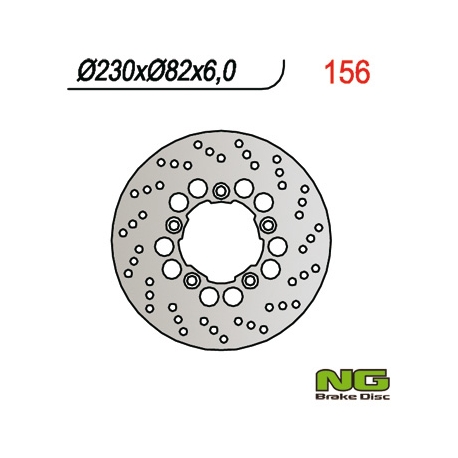 NG TARCZA HAMULCOWA TYŁ KAWASAKI ZX6R (95-97), ZX 7R (96-03), ZXR 750 (230x82x6)